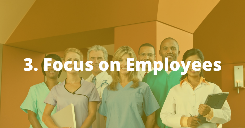 Focus on employees to ease their stress during times of crisis.