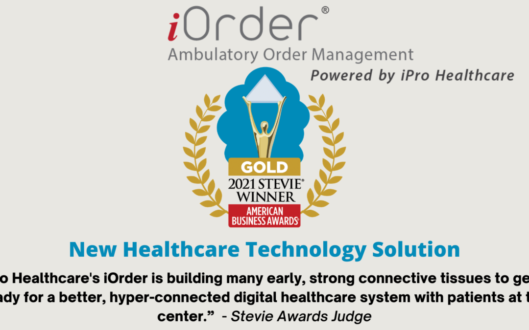 iOrder Wins Gold Stevie Award for New Healthcare Technology Solution